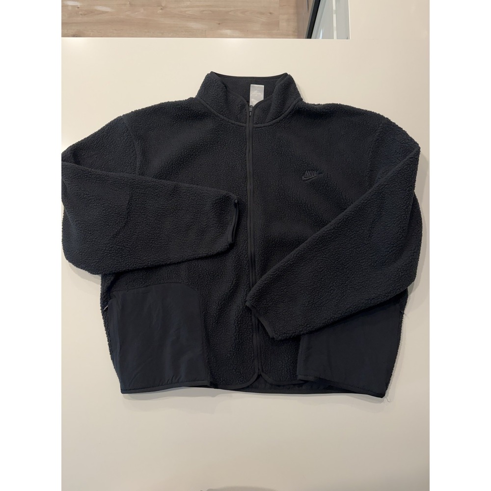 Nike Men's Black Fleece Full Zip Jacket Size XL Long Sleeve Activewear